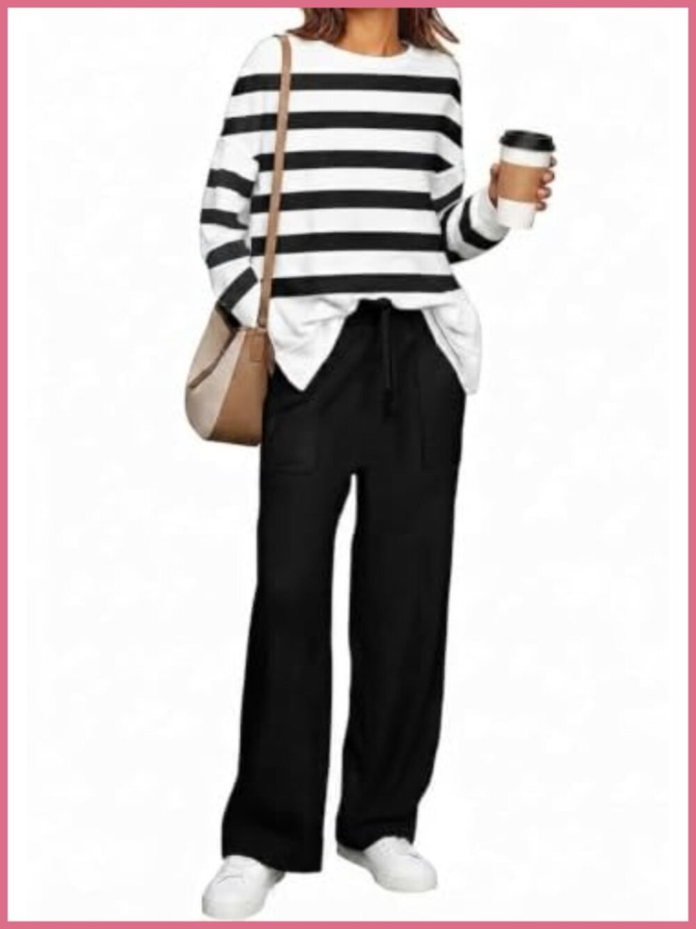 Women's 2 Piece Lounge Set Long Sleeve Pullover & High Waist Jogger Pants Comfy
